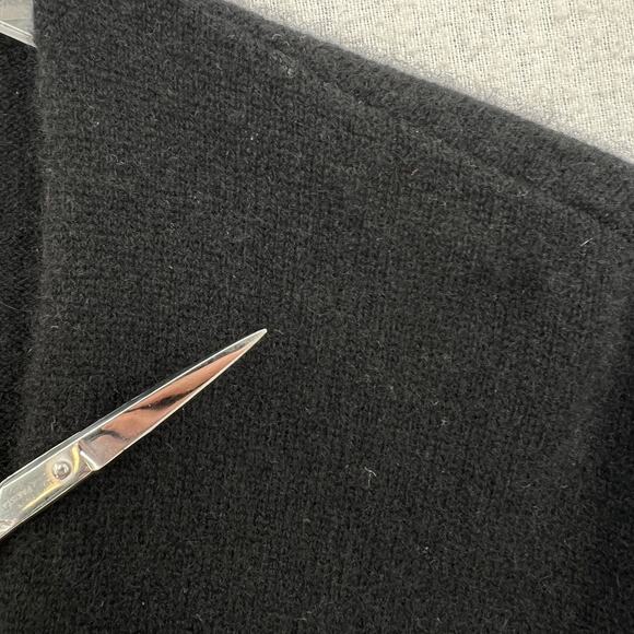 EQUIPMENT Rosemary Cashmere Sweater Dress Women M Black Deep V Neck Lightweight - Picture 13 of 16